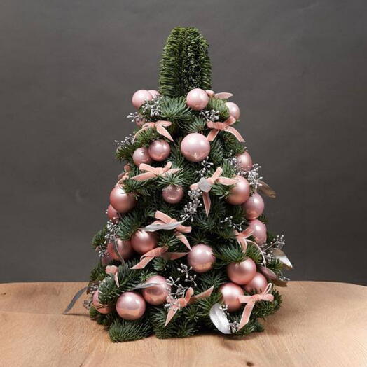 Mini árbol de Navidad rosa