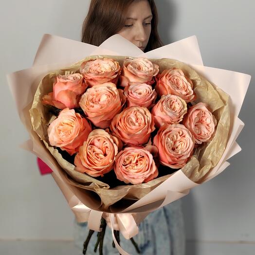 Peonía rosa Gravedad 19 piezas Ramo flores vacaciones 1