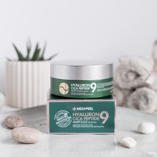 Успокаивающие гидрогелевые патчи с пептидами Medi-Peel Hyaluron Cica Peptide 9 Ampoule Eye Patch