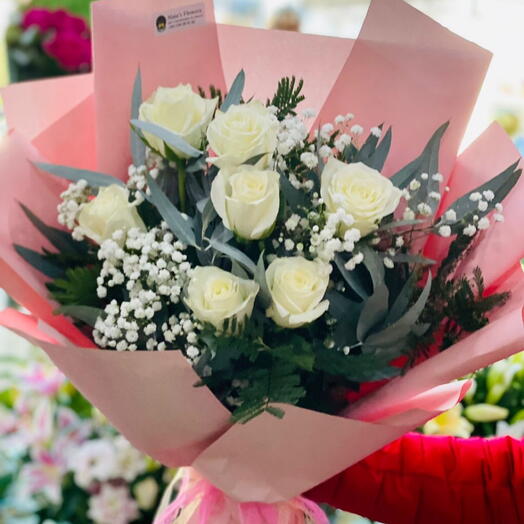 Buket belii roz