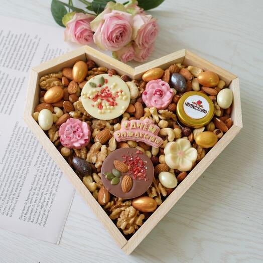 Подарочный набор ореховый "С днем рождения"