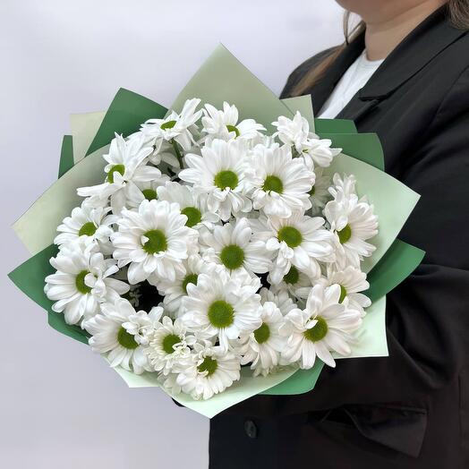 Bouquet of 5 white chrysanthemums-daisies