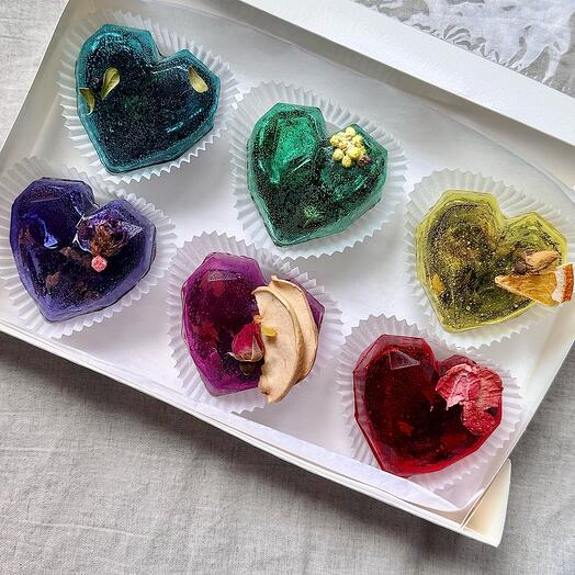 Juego de 6 bombas de té "Gemas"