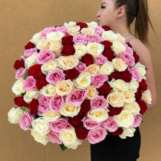Микс из 101 розы