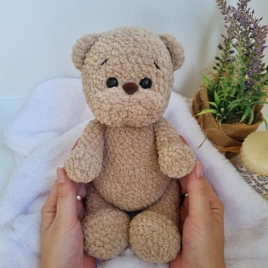 Oso de peluche de punto, oso de juguete hecho a mano