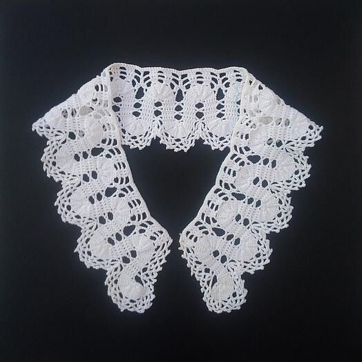 Воротничок крючком брюггское кружево