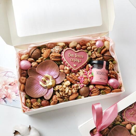 Set con miel, chocolate y nueces