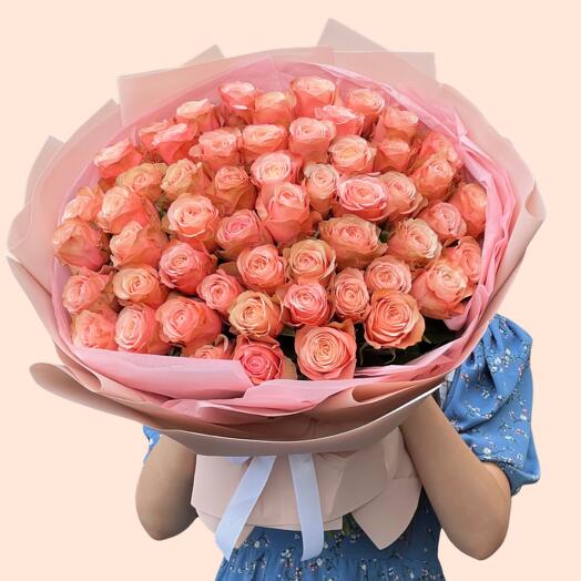 Букет 51 розовая роза