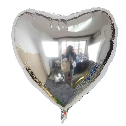 Big heart balloon 75 cm Silver