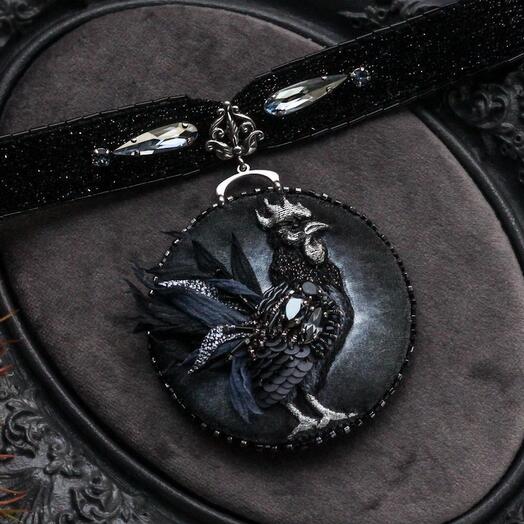 Колье чокер «Петушок» со Swarovski