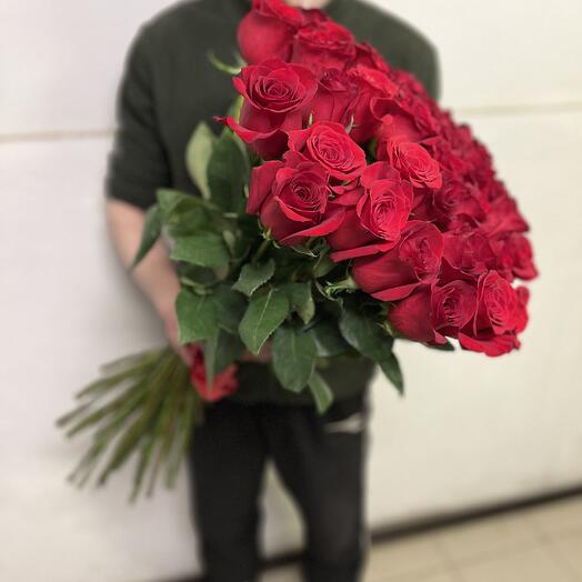Розы 41 штука свежие 60 см