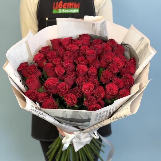 55 красных роз♥️