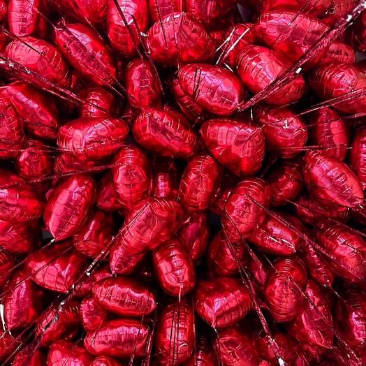 100 шаров красное сердце на 14 февраля для любимой