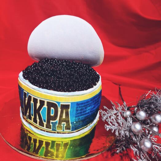 Торт банка икры