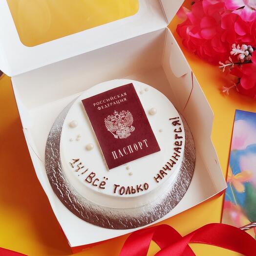 Бенто торт с паспортом на 14 лет