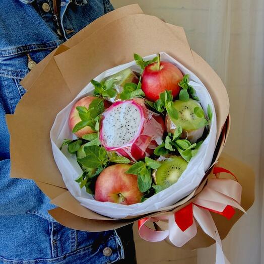 Фруктовый букет.🍎🥝🍉 Букет с фруктами и мятой