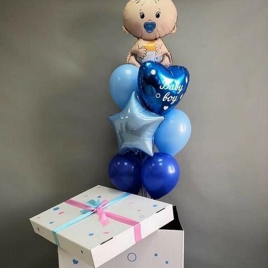 Коробка на Гендер Пати "Кто внутри?, 10 шаров