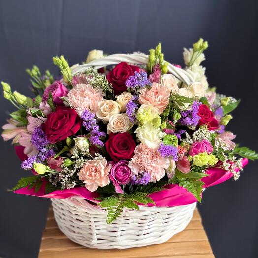 Basket with flowers