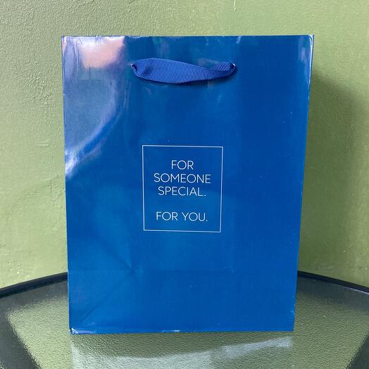 Пакет подарочный синий «For someone special»