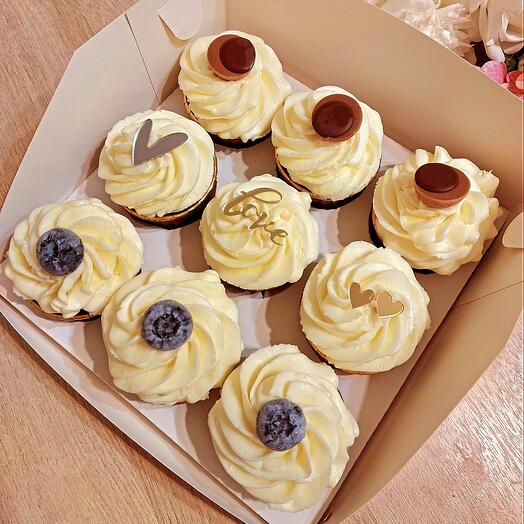 Капкейки с МОРОЖЕНЫМ 9 шт в подарок 🎁 маме, папе, бабушке, дедушке, брату, сестре, любимым