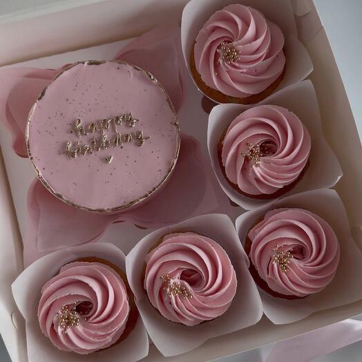 Набор из Бенто и Капкейков Happy birthday