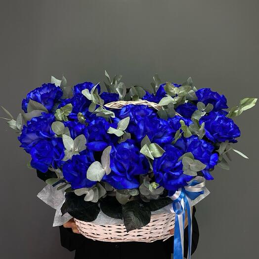 Корзина с французскими розами 💜💜💜