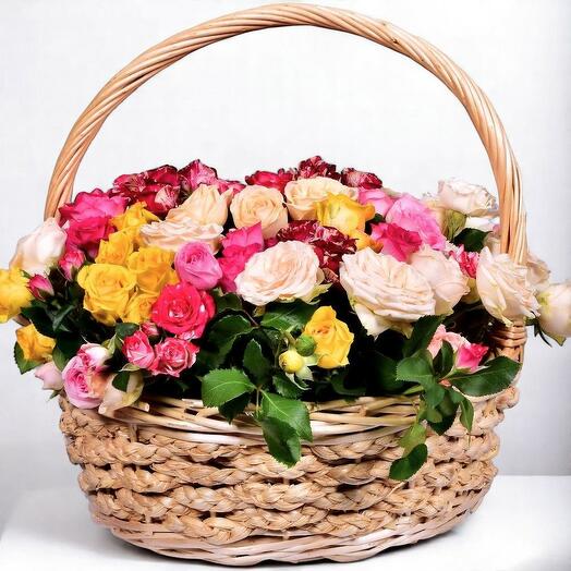 Flowers in basket