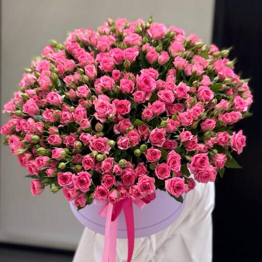 A bush rose in a hatbox