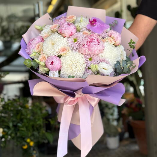 Pink Peony and White Anastasia