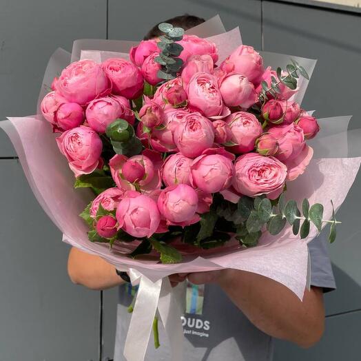 Букет пион розы кустовые «Романтичное лето»💞