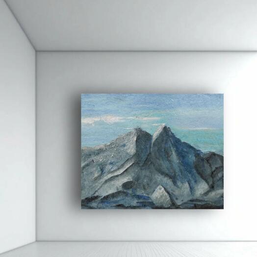 Картина фактурный пейзаж горы