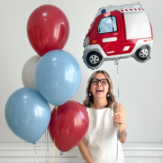 Воздушные шары. Сет  2039 "Пожарная машина"