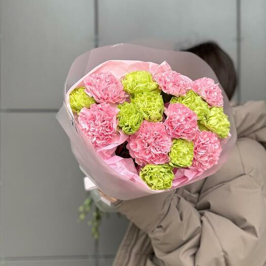Карамелька: розовые и зеленые диантусы