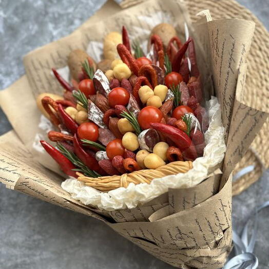 Мужской букет сырно-колбасный Big Boss