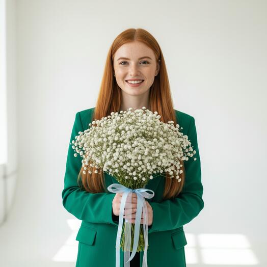 Ramo de novia con gypsophila