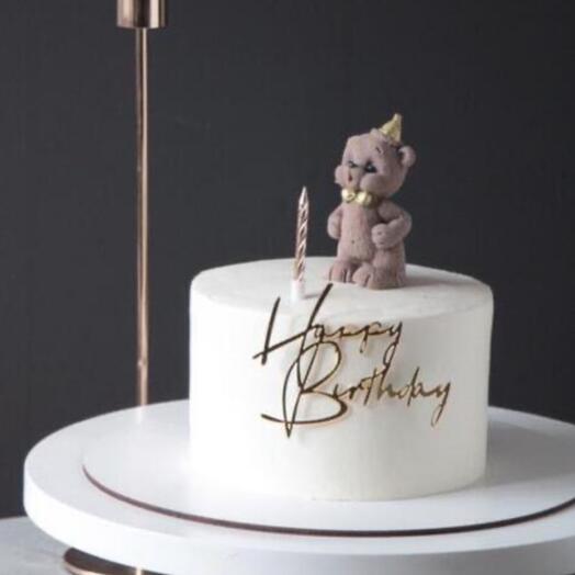 Торт с мишкой на день рождения 1 кг