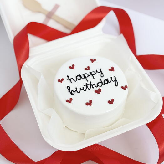 Бенто торт с сердечками happy birthday