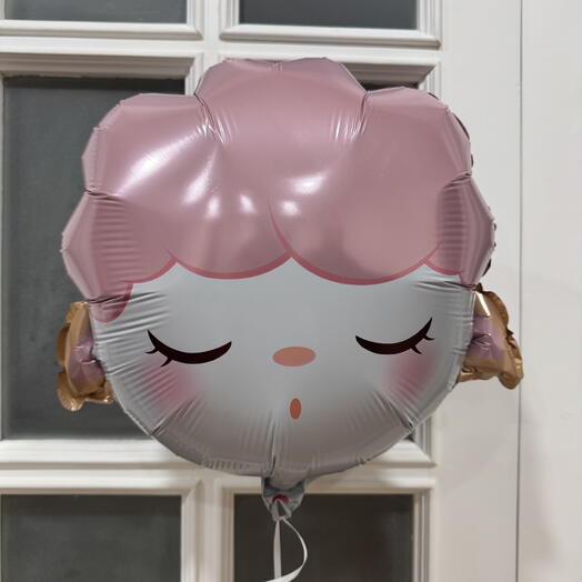 Воздушный шар розовая овечка. Helium balloon pink sheep
