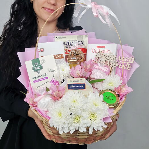 Подарочная корзина для любимой мамы, подарок на день матери