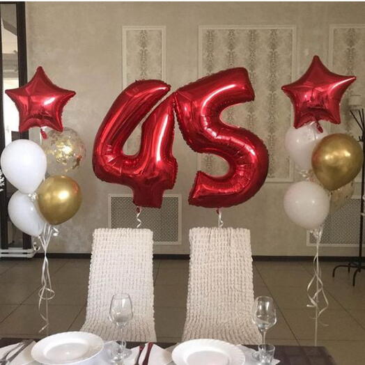 Сет шаров на 45 лет
