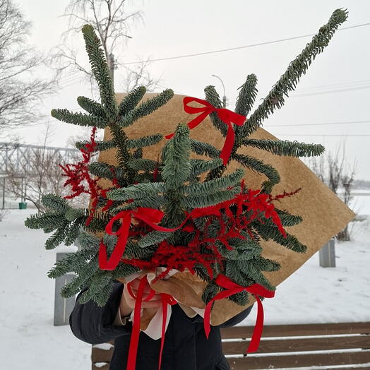 Букет с пихтой, которая не осыпается