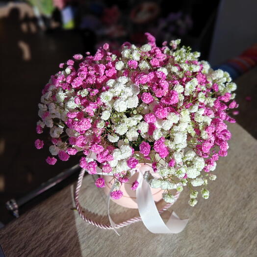 Композиция из сухоцветов гипсофилы