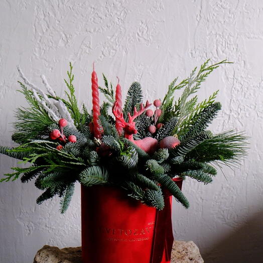 Зимняя композиция со свечами ❄️