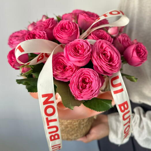 Композиция "Кустовые розы Giselle", размер XS