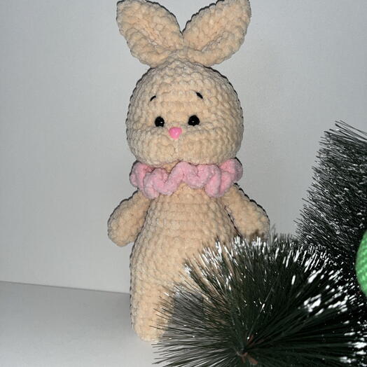 Игрушка вязаная ручной работы «Заяц»