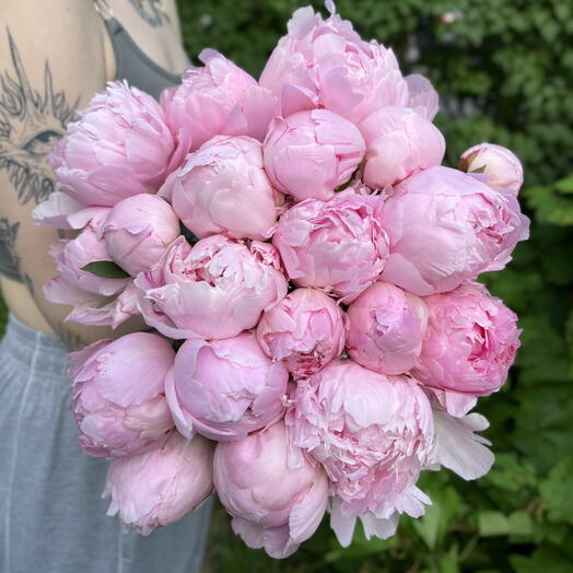Монобукет из 19 пионов 🌸