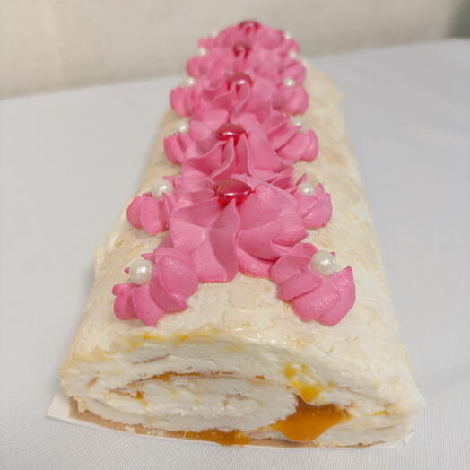 Меренговый рулет с джемом