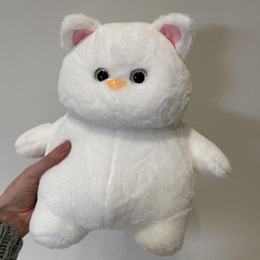 Мягкая игрушка кот пухляш белый
