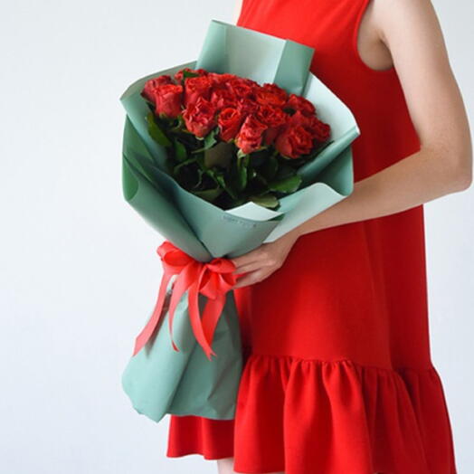 Bouquet of 21 Red Roses