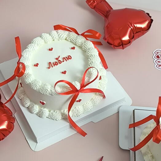 Бенто торт 650 гр Люблю / бенто на 8 марта / подарок для любимой